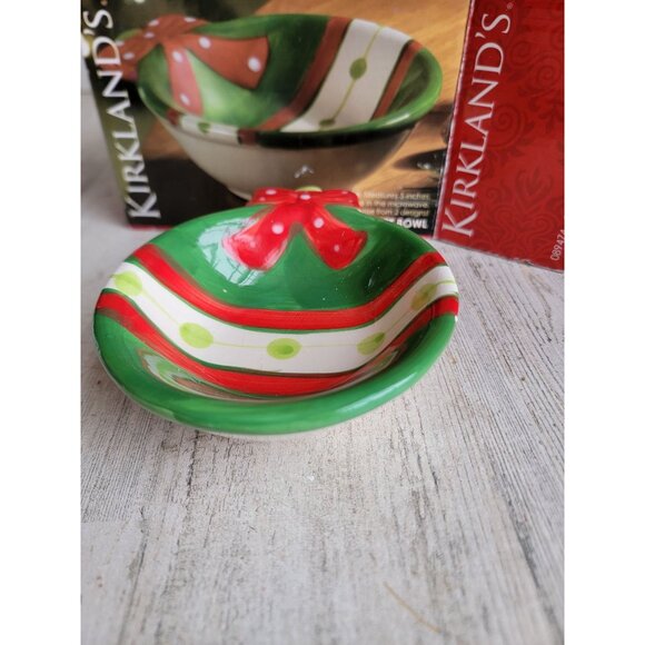 Kirkland ornament ball trinket bowl Xmas home decor vintage - Picture 3 of 7